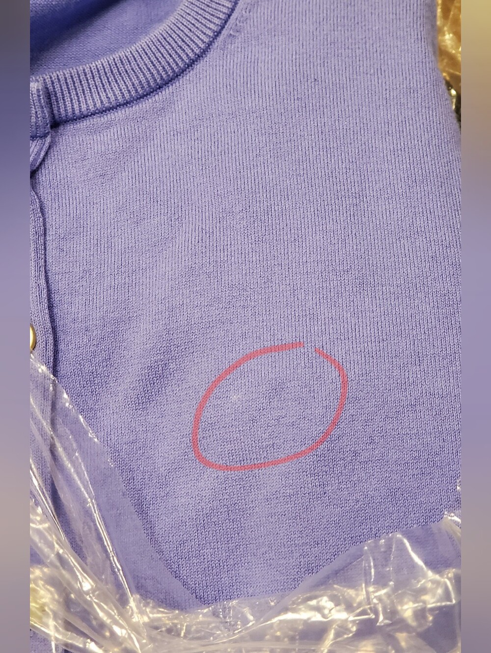 Lands' End Periwinkle Supima Cotton Cardigan XXS 00-0 - Picture 8 of 8